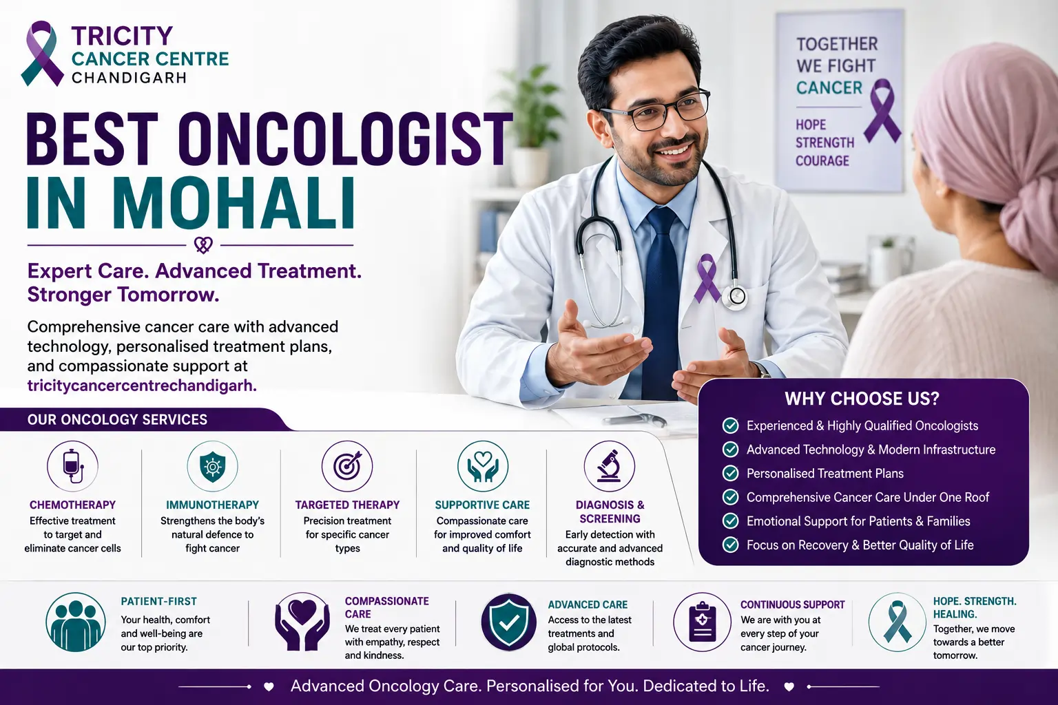 Best Oncologist in Mohali providing advanced cancer treatment and compassionate oncology care at tricitycancercentrechandigarh.