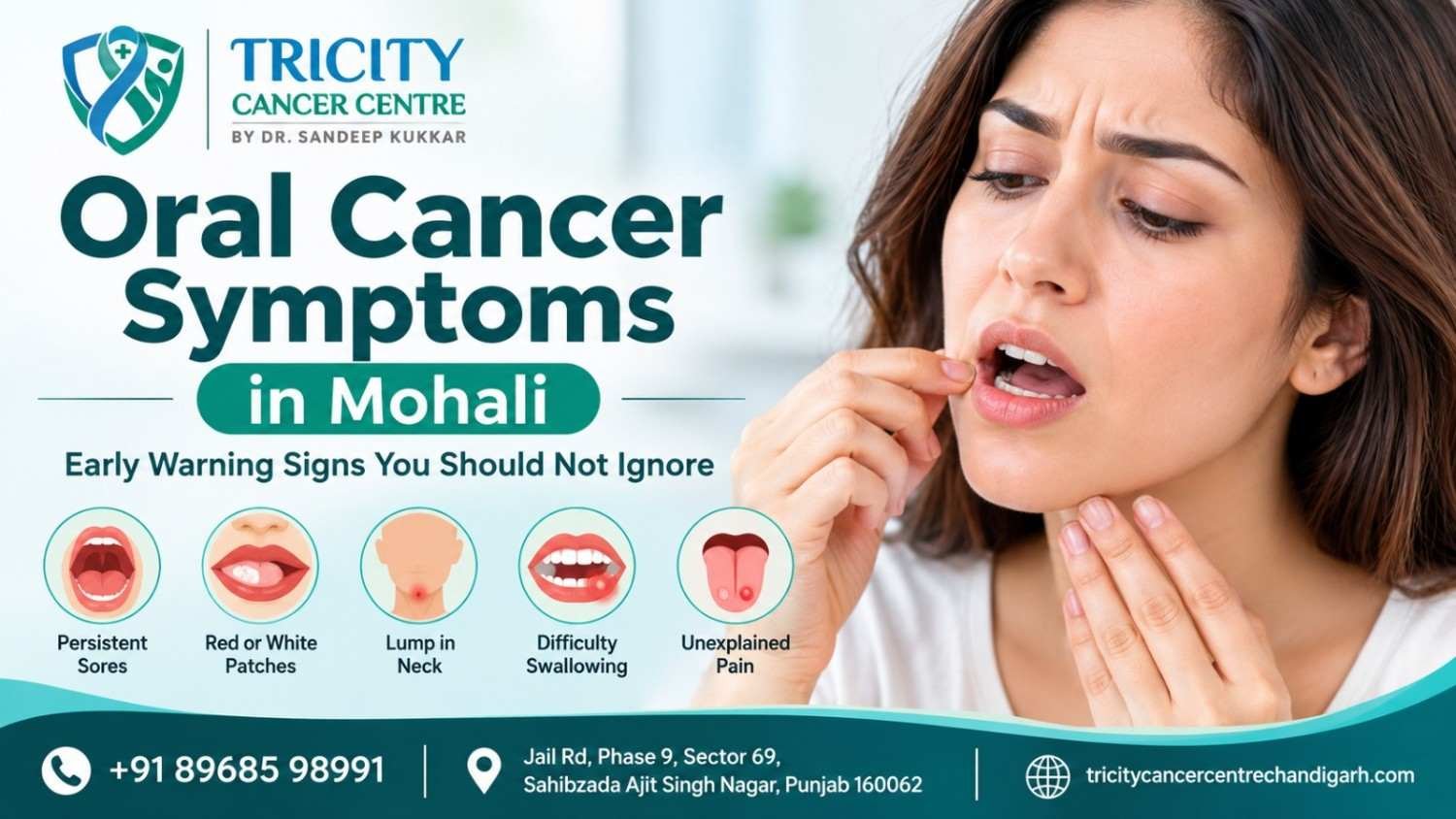 Oral cancer symptoms in Mohali